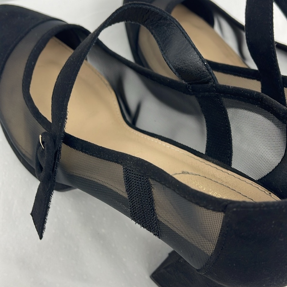Comfort Est 1946, Chic Black Mary Jane Heels SIZE 11 , MESH SIDES - Picture 6 of 10